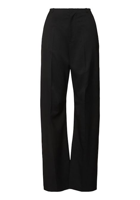 pantaloni dritti donna neri in cotone MM6 MAISON MARGIELA | S52KA0506 S25606900